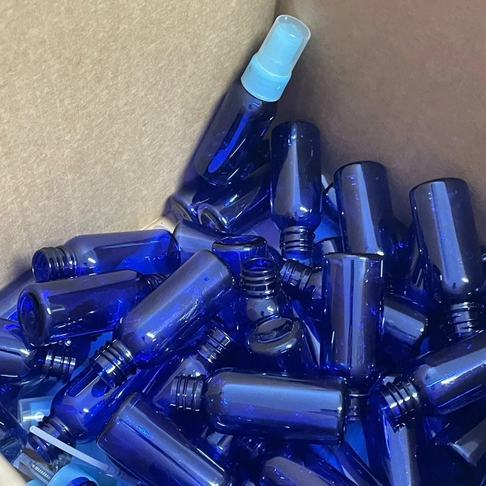 Blue Spray Bottles